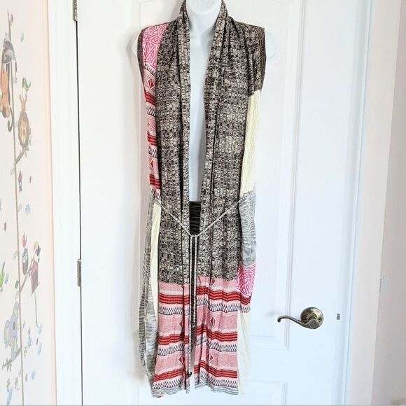 DESIGUAL Mencia Sleeveless Cardigan Vest Multi Color Size XS @O - Picture 8 of 11